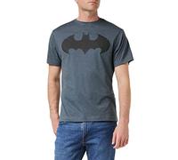 DC Comics Men's Mono Batman T-Shirt, Grey (Dark Heather), XX-Large