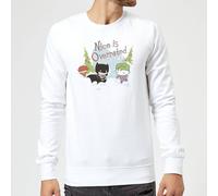 DC Comics Men's Nice Is Overrated Christmas Jumper - White | Size: Medium DC Comics White M