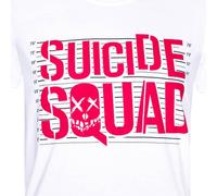 DC Comics Men's Suicide Squad Line Up Logo T-Shirt - White - S