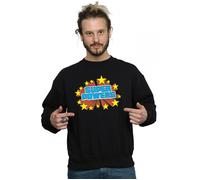 DC Comics Men's Super Powers Logo Sweatshirt in Black | Size: 3XL DC Comics Black 3XL