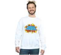 DC Comics Men's Super Powers Logo Sweatshirt in White | Size: Large DC Comics White L
