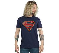 DC Comics Men's Supergirl Logo T-Shirt Navy Blue Large