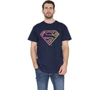 DC Comics Men's Superman Arcade Logo T-Shirt in Navy | Size: Large DC Comics Navy L