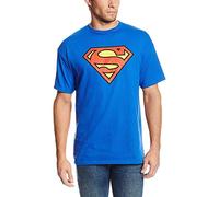 DC Comics Men's Superman Classic Logo T-Shirt, Royal, Large
