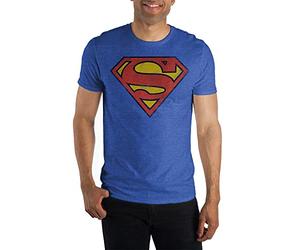 DC Comics Men's Superman Classic Logo T-Shirt, Royal, Medium