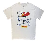 DC Comics Men's Superman Krypto Cape T-Shirt in White | Size: Small DC Comics White S