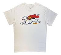 DC Comics Men's Superman Krypto Flying T-Shirt in White | Size: XL DC Comics White XL