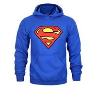 DC Comics Men's Superman Logo Hoodie X-Large Royal Blue