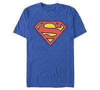 DC Comics Men's Superman Logo T-Shirt, Royal, Large