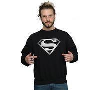 DC Comics Men's Superman Spot Logo Sweatshirt XX-Large Black