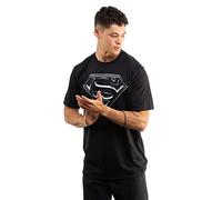 DC Comics Men's Superman Steel Logo T-Shirt, Black, X-Large