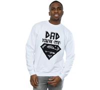 DC Comics Men's Superman Super Dad Sweatshirt in White | Size: XL DC Comics White XL