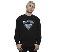 DC Comics Men's Superman The Man of Steel Sweatshirt Black X-Large