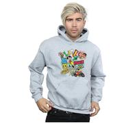 DC Comics Men's Teen Titans Go Robin Montage Hoodie in Grey | Size: Large DC Comics Grey L