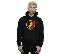 DC Comics Men's The Flash Running Emblem Hoodie Black Large