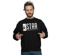 DC Comics Men's The Flash STAR Labs Sweatshirt in Black | Size: 3XL DC Comics Black 3XL