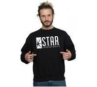 DC Comics Men's The Flash STAR Labs Sweatshirt Medium Black