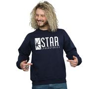 DC Comics Men's The Flash STAR Labs Sweatshirt in Navy | Size: Medium DC Comics Navy M