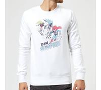 DC Comics Men's To The Slopes Christmas Jumper - White | Size: Small DC Comics White S