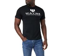 DC Comics Men's Wayne Logo T Shirt, Black, M UK
