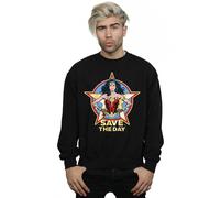 DC Comics Men's Wonder Woman 84 Star Design Sweatshirt in Black | Size: Medium DC Comics Black M