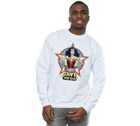 DC Comics Men's Wonder Woman 84 Star Design Sweatshirt in White | Size: Small DC Comics White S