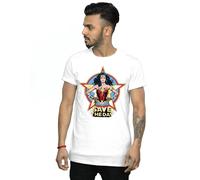 DC Comics Men's Wonder Woman 84 Star Design T-Shirt in White | Size: 2XL DC Comics White 2XL