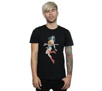 DC Comics Men's Wonder Woman Jump T-Shirt in Black | Size: 2XL DC Comics Black 2XL