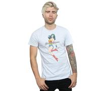 DC Comics Men's Wonder Woman Jump T-Shirt in Grey | Size: 2XL DC Comics Grey 2XL