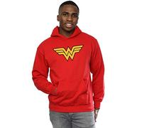 DC Comics Men's Wonder Woman Logo Hoodie Red Large