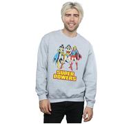 DC Comics Men's Wonder Woman Super Power Group Sweatshirt in Grey | Size: 2XL DC Comics Grey 2XL