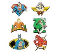 DC Comics Mystery Enamel Pin Blind Box Series, Aquaman, Batman, Flash, Green Lantern, Superman, or Wonder Woman