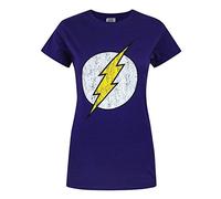 DC Comics Offical Flash Distressed Logo Purple Women's T-Shirt