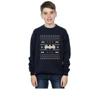 DC Comics Originals Boy's Christmas Knit Batman Sweatshirt in Navy | Size: 3-4 Years DC Comics Originals Navy 3-4 Years
