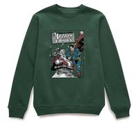 DC Comics Originals Superman Action Comics Green Christmas Jumper - M