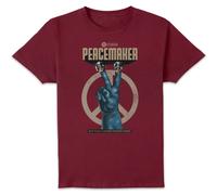DC Comics Peacemaker 2 Fingers Unisex T-Shirt - Burgundy | Size: Small DC Comics Burgundy S