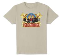 DC Comics Peacemaker Rainbow Unisex T-Shirt - Cream | Size: 2XL DC Comics Cream 2XL