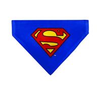 DC Comics Pet Bandana Superman Shield Logo Blue Red Yellow Slip On Collar Bandana Only
