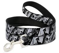 DC Comics Pet Leash, Dog Leash, Batman Hush Pose Sketches Black White, 4 Feet Long 0.5 Inch Wide