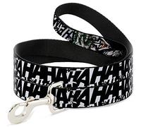 DC Comics Pet Leash, Dog Leash, Joker the Killing Joke Holding Head Pose Ha Ha Ha White Black, 4 Feet Long 1.5 Inch Wide
