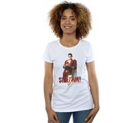 DC Comics Women's Shazam Bubble Gum Cotton T-Shirt in White | Size: Medium DC Comics White M
