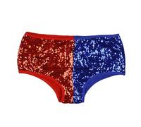 DC Comics Suicide Squad Harley Quinn Costume Sequin Hot Pant Brief Underwear (2X-Large)