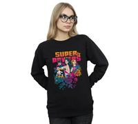 Dc Comics Super Powers Neon Floral Sweatshirt In Black Black