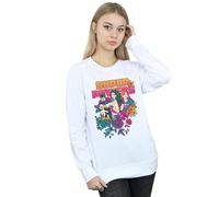 DC Comics Women's Super Powers Neon Floral Sweatshirt in White | Size: 2XL DC Comics White 2XL