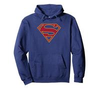 DC Comics Supergirl Shield Logo Pullover Hoodie, Adult Unisex, Navy Blue, Medium