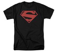 DC Comics - Superman - 52 Red Block - Adult Unisex Short Sleeve T-Shirt - Black