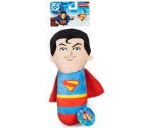 DC Comics Superman 8” Plush S-Shield Toy for Dogs with Squeaker, Inspired by The Film, Officially Licensed DC Super Heroes Pet Product