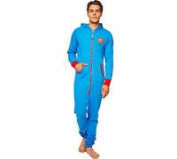 DC Comics Superman Adult Mens Onesie (Large, Blue)