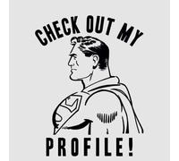 DC Comics Superman Check Out My Profile T-Shirt - Grey - S