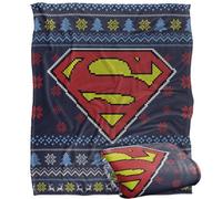 DC comics Superman Christmas Fair Isle Blanket Multicoloured (One Size)